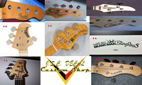 Decal Baixo Bass Waterslide Adesivo,fender, Musicman