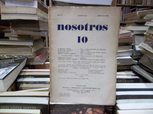 Revista Nosotros Nº 10. Enero De 1937. Eshop El Escondite