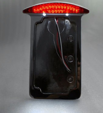Portaplacas Lateral Vertical Cromo Con Stop Para Moto