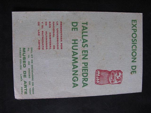 Burun Danga: Viejo Folleto Piedra De Huamanga B1-b10 Bhh (Usado)