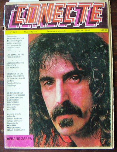 Revista Conecte,frank Zappa En Portada,raul De La Rosa,queen