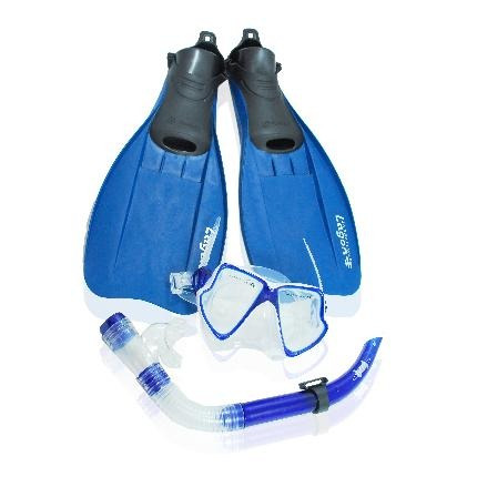 Aletas 23.5-24.5 Visor Snorkel Buceo Natacion Kit