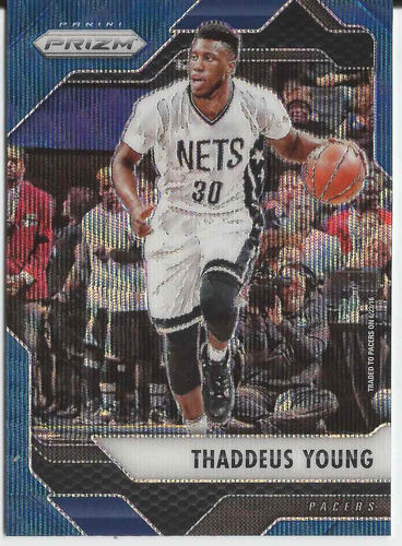 2016-17 Panini Prizm Thaddeus Young /99 Blue Wave Pacers