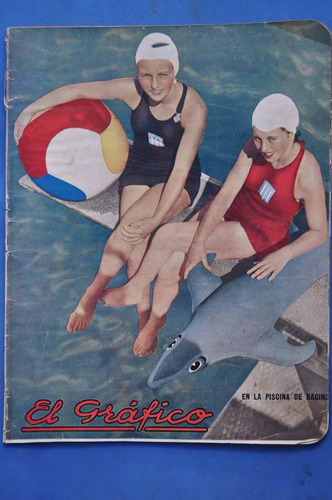 El Grafico N 816 Piscina Racing 1935 Natacion Poster Huracan