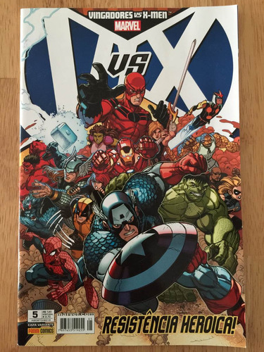 Hq Marvel Vingadores Vs X-men Nº 5 - Capa Variante - Novo!!!