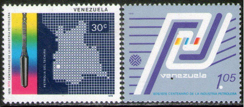 Venezuela  2 Sellos Mint 100° Industria Del Petróleo 1978 