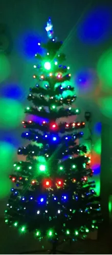 Arbol Luces Led Multicolor 2.2 Mts Globo Iluminado Navidad Decoración