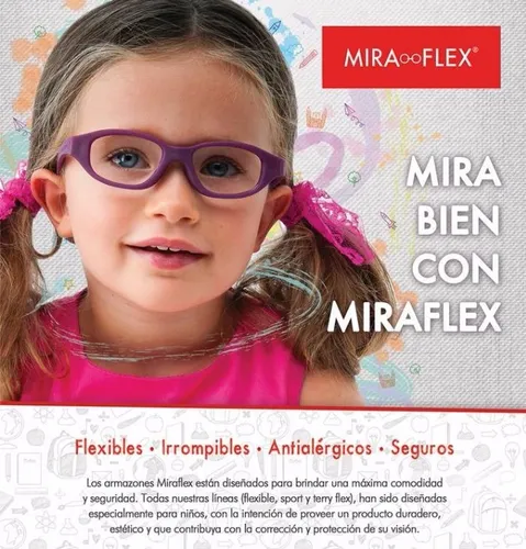 Lentes Armazon Miraflex Eva Unisex 42 16 3 5 A os Ni o Ni a