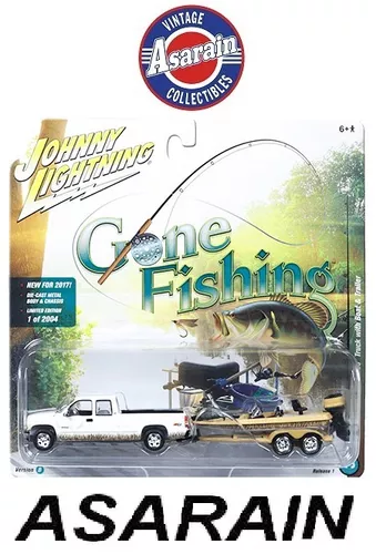 Johnny Lightning Gone Fishing Set B Trailer Com Barco - 1/64