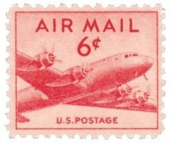 Sello Estados Unidos Air Mail 6 C U.s Postage 1953