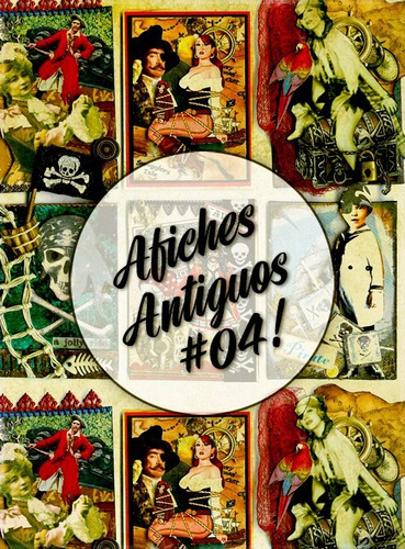 Afiches Antiguos #04! Lámina Decoupage Autoadhesiva 30 X 42