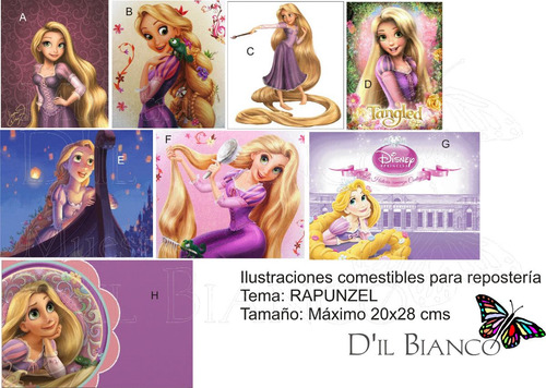 D'il Bianco- Ilustraciones Fototorta Enredados De Disney
