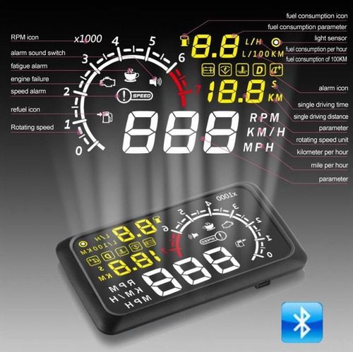 Escáner Automotriz Multimarca Obd2 Proyectable Parabrisas