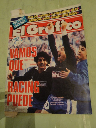 El Grafico 3584 Racing Club Boca River Traverso Maradona