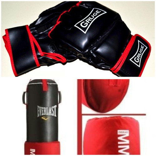 Bolsa Boxeo Everlast Omnistrike Heavy Bag 80lb Y Guante Mma