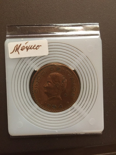 Moneda De 5 Centavos Mexicanos Del Año 1954