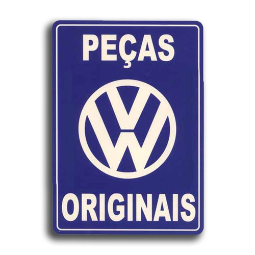 Placa Decorativa Peças Orig. Volkswagen - Metal Galvanizado
