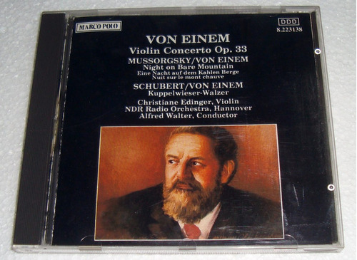 Edinger Von Einem Violin Concerto Op 33 Cd Aleman / Kktus