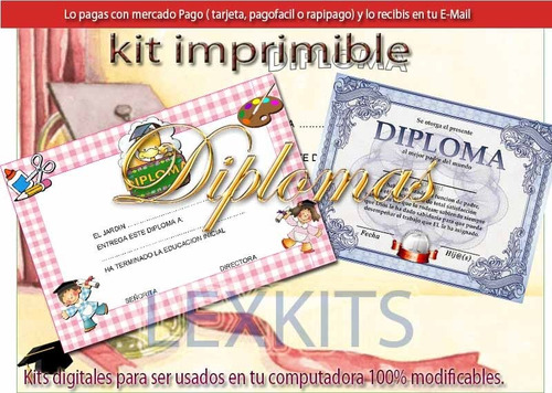 Kit Imprimible Diplomas