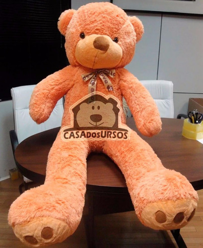 Urso Pelucia Gigante Premium Caramelo Grande 1,4 Mts 140cm