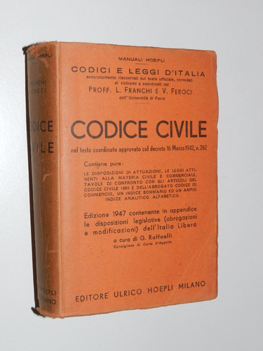 Codici E Leggi D' Italia - L.franchi E -v.feroci -