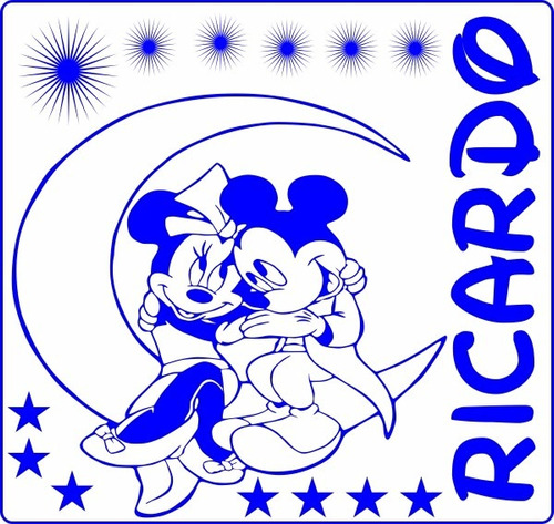 Adesivo Parede Quarto Infantil Mickey Minnie Coração Disney