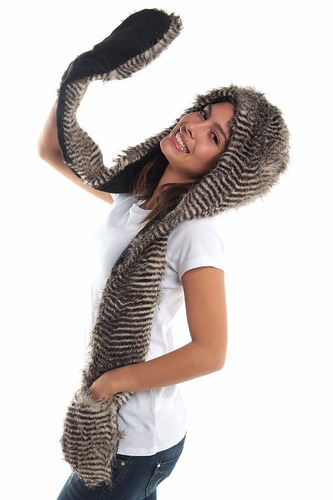 Imagen 5 de 5 de Gorro De Buho P/ Dama 3 En 1 - Gorro/ Bufanda/ Guantes