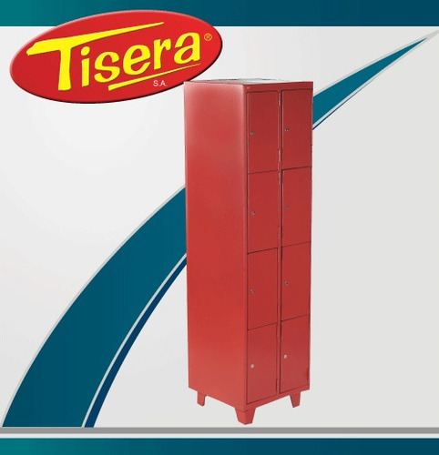 Imagen 1 de 2 de Locker 8 Puertas Metalico Tisera Cerradura Llave Bls-8