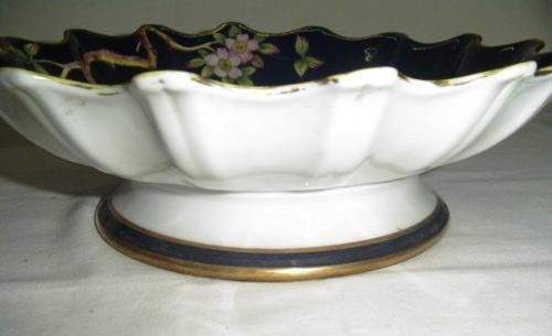 Centro De Mesa O Plato De Pie Antiguo De Porcelana Noritake