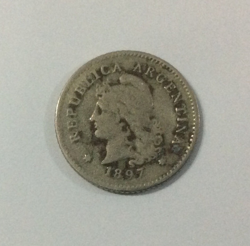 Moneda Argentina 10 Centavos 1897. Cuproniquel