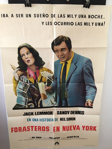 Afiche Original De Cine - Forasteros En Nueva York