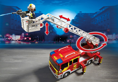 Educando Playmobil Bomberos Camión Bombero Con Escalera 5362
