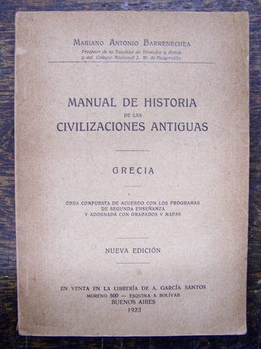 Manual De Historia De Las Civilizaciones Antiguas * Grecia *