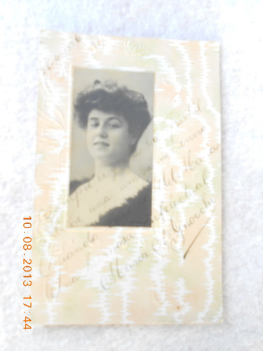 Postal Antigua De Mujer Sonriente Año 1906 Con Estampilla