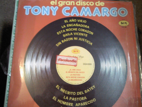 Disco Acetato De El Gran Disco De Tony Camargo Eex