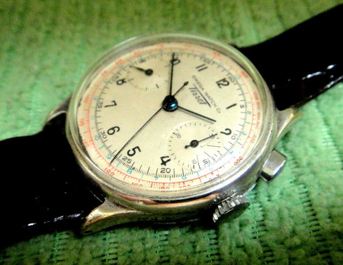 Omega Tissot Chronograph Watch Co, Um Ponsoir Raro