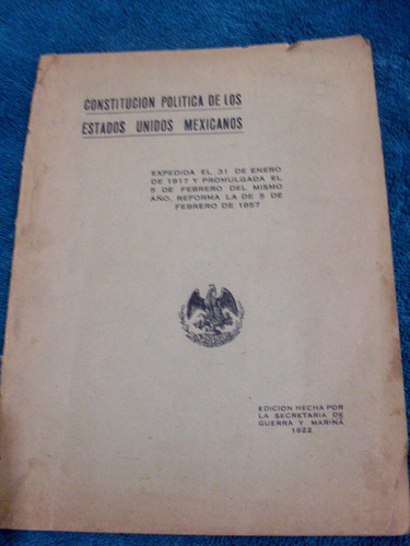 Constitucion Politica Mex.1922.