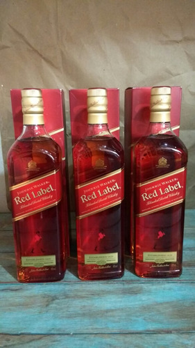 Kit 3unidade Whisky Red Label 8 Anos 1lt  Frete Gratis