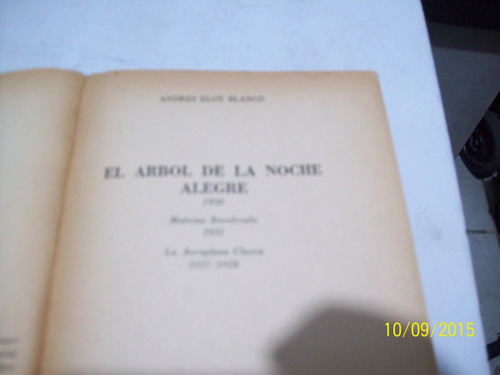 Libro:el Arbol De La Noche Alegre-andres Eloy Blanco