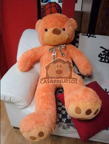 Urso Pelúcia Gigante Premium Romântico Caramelo 1,4 Mt 140cm