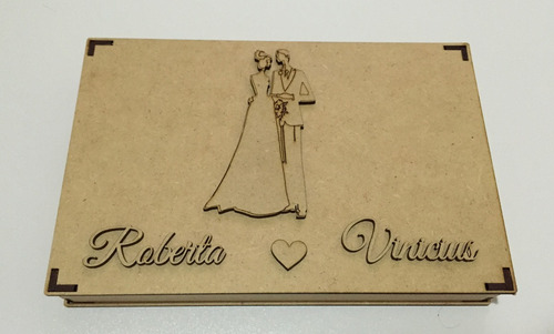 Imagem 5 de 6 de 60 Caixas Convite De Casamento Padrinhos C/ Data Ou Nome