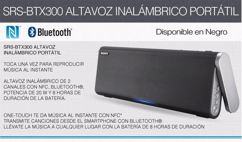 Parlante Sony Srs-btx300 Nfc Bluetooth Recargable Usado