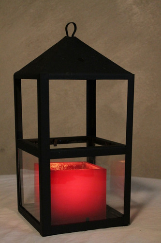 Fanal Farol De Vela En Hierro 25cm