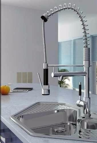 Torneira Monocomando Gourmet Alta (65cm) C/ Ducha Extensora