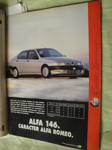 Publicidad Alfa Romeo 146 Año 1995