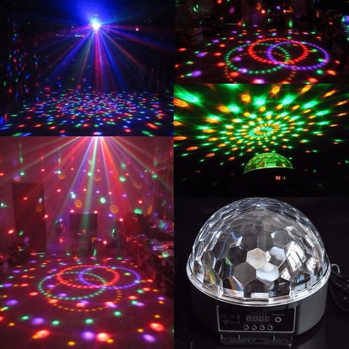 Bola Maluca Led Rgb 18w Dmx Crystal Ball Projetor Holográfic