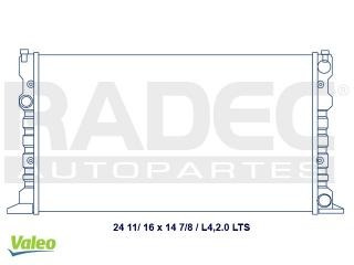 Radiador Volkswagen Jetta 1996-1997-1998 L4 2.0 Lts Estandar