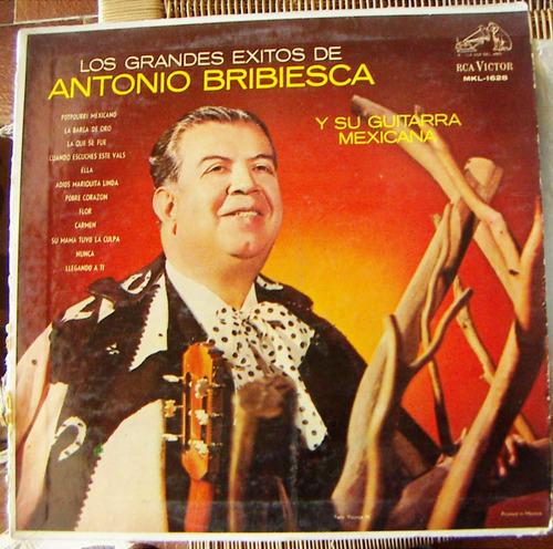 Bolero, Antonio Bribiesca, Grandes Exitos, Lp 12´, Eex