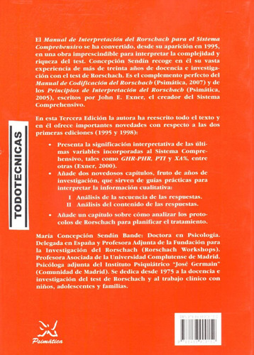 Imagen 2 de 4 de Manual Interpretacion Rorschach Sistema Comprehensivo Exner