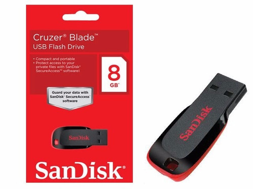 Pen Drive Sandisk 8gb Cruzer Blade Barato